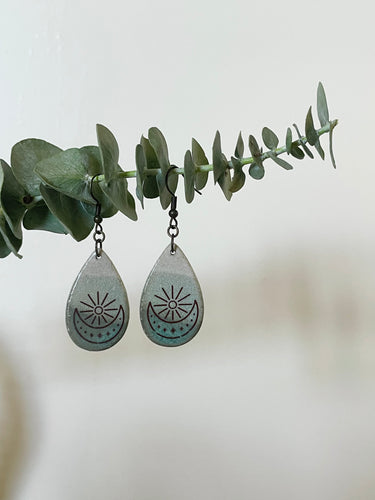 Stars, Sun & Moon Earrings (blue)