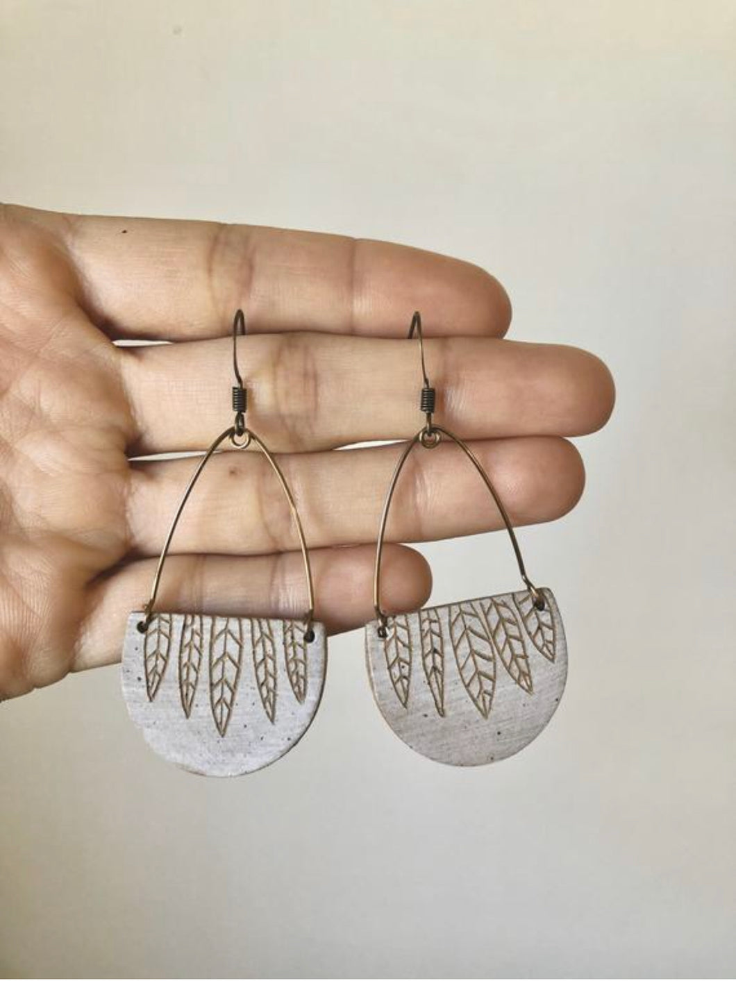 Feather Drop Earrings