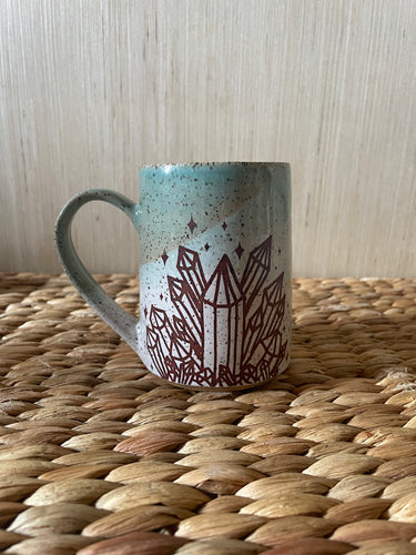 Blue Tricolor Crystal Mug