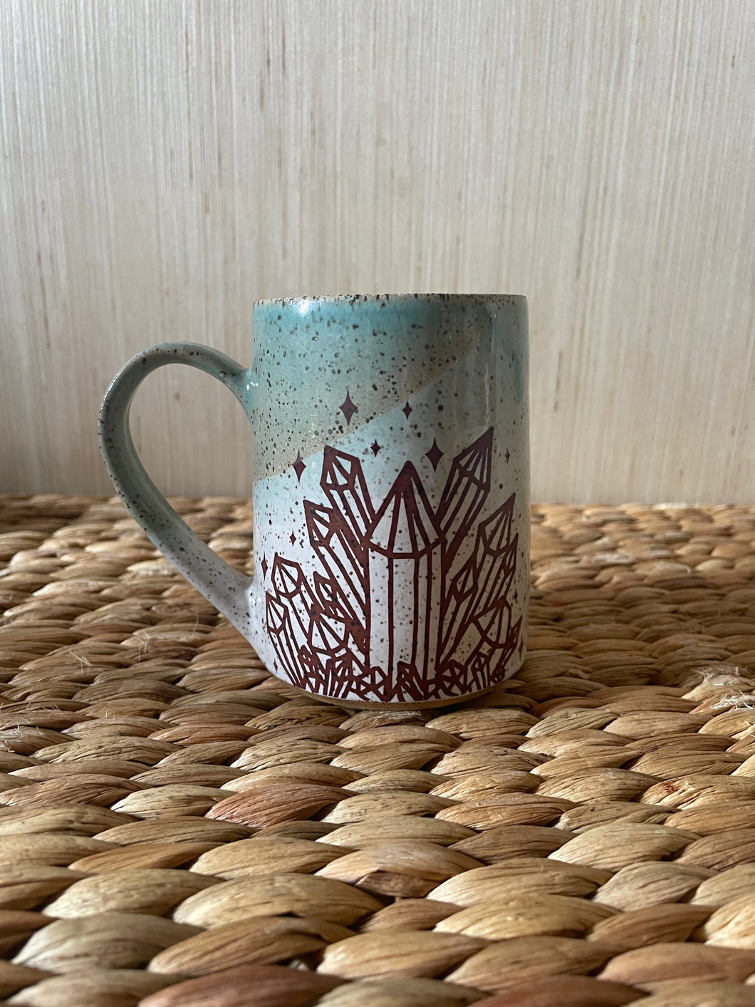 Blue Tricolor Crystal Mug