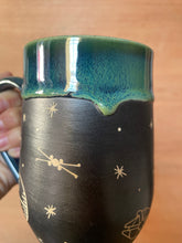 Load image into Gallery viewer, Blue/green Galaxy mug