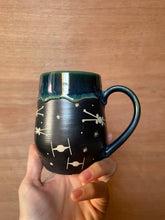 Load image into Gallery viewer, Blue/green Galaxy mug