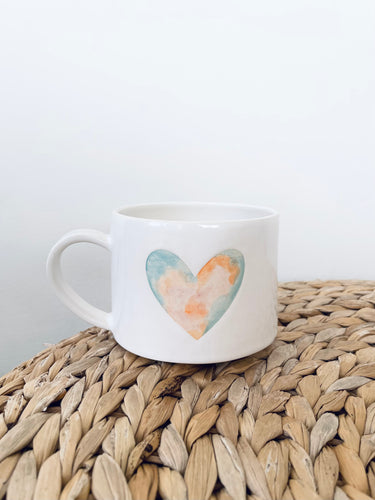Watercolor Heart Mug