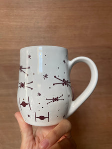 White Gold Stars Galaxy mug