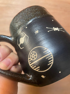 Black Sparkles Galaxy mug