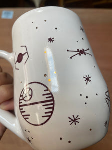 White Gold Stars Galaxy mug