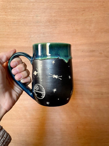 Blue/green Galaxy mug