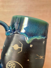 Load image into Gallery viewer, Blue/green Galaxy mug
