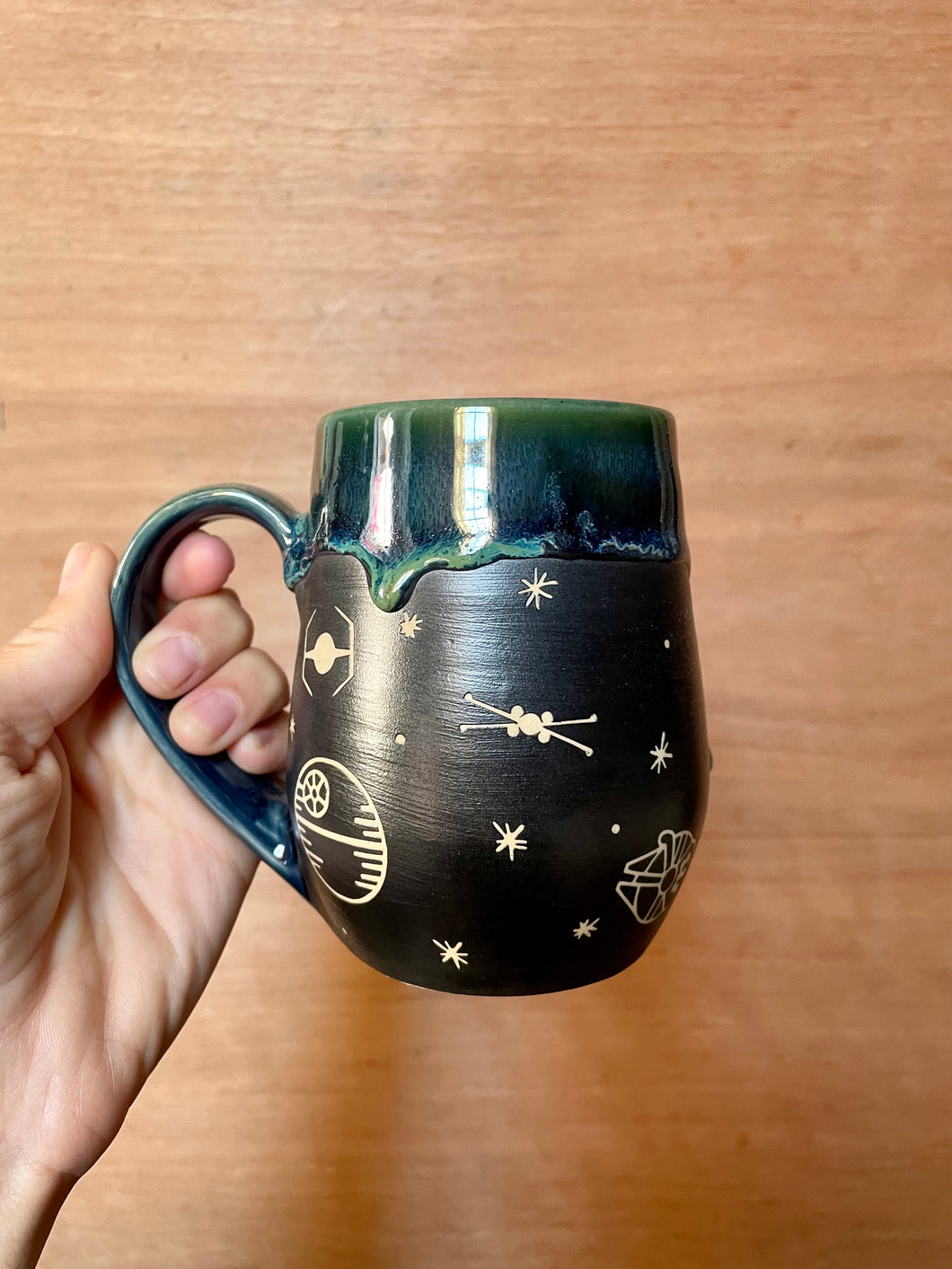 Blue/green Galaxy mug