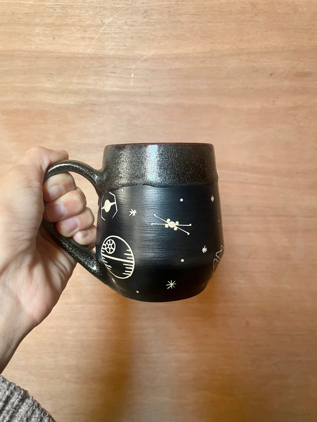Black Sparkles Galaxy mug